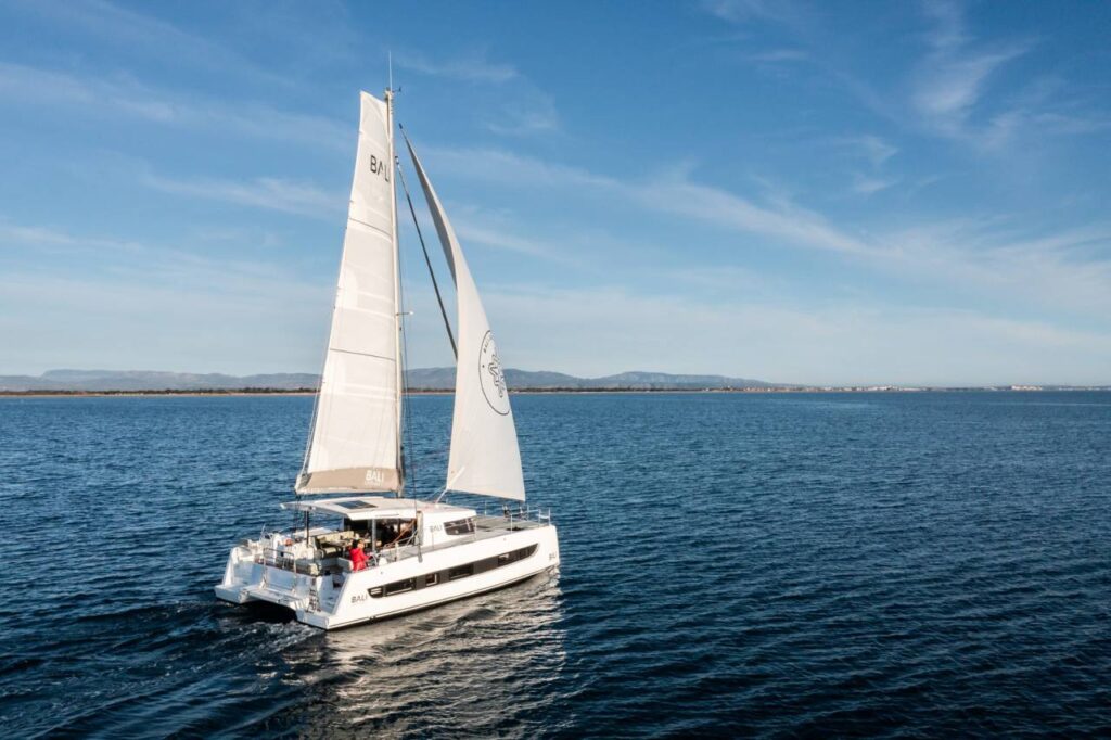 Katamaran na morzu, obrazek dla baza wiedzy